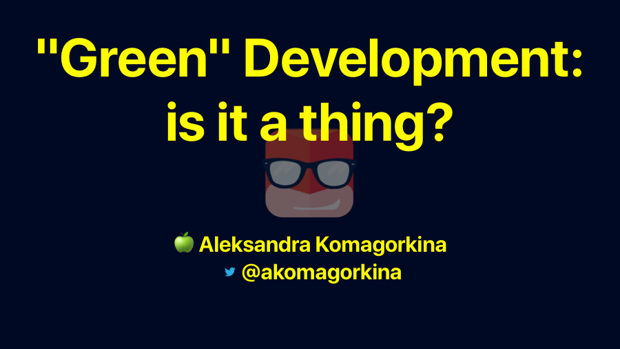 Green development: is it a thing? v3 preview